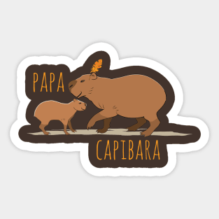 Papa Capibara Sticker